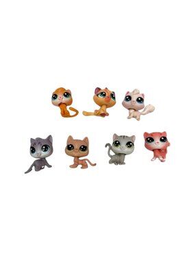 Littlest Pet Shop Cats LPS Lot 7 Toy Hasbro‎ Vintage Figures